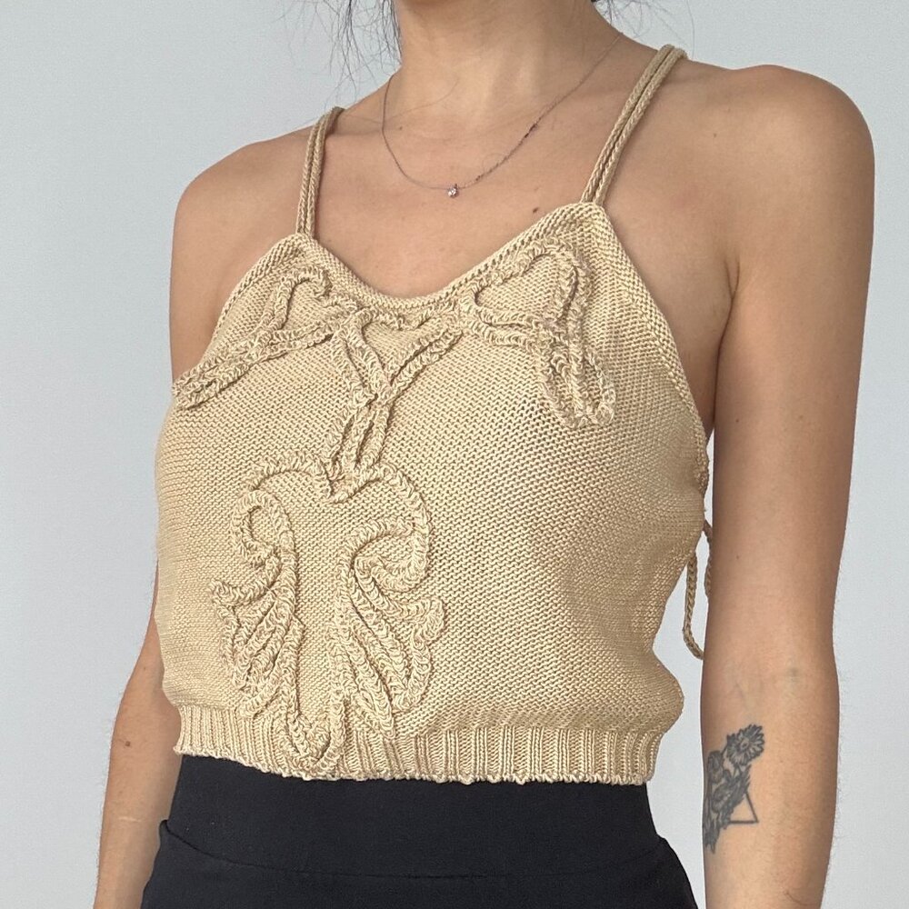 Alberta Ferretti tank top beige size 8